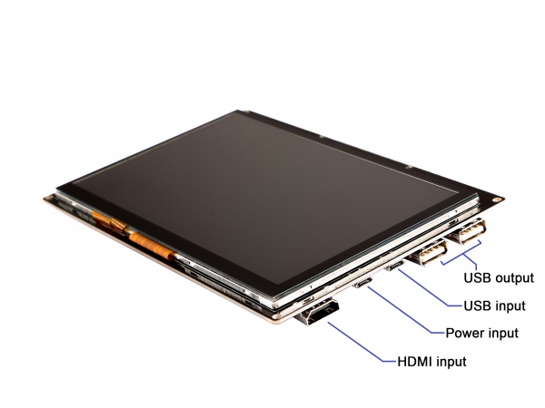 7インチ静電容量式タッチスクリーンディスプレイ（1024 x 600 